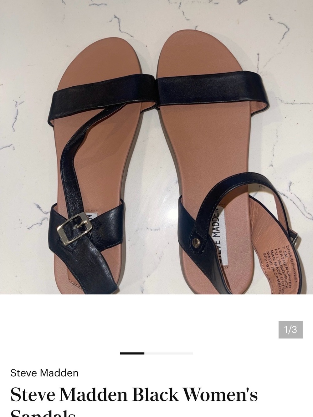 Steve Madden Black and Tan Strappy Women's Sandals ‼️PRICE IS FIRM ‼️